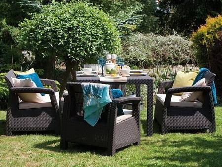 Комплект мебели CORFU Russia Fiesta, коричневый Комплект мебели CORFU Russia Fiesta, коричневый