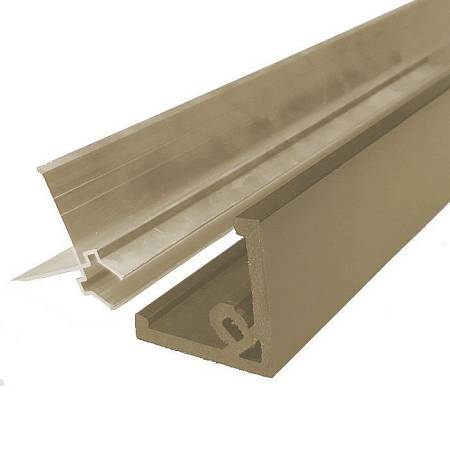 Уголок ДПК + алюминиевый профиль 50x50x3000мм, кофе с молоком Уголок ДПК + алюминиевый профиль 50x50x3000мм, кофе с молоком